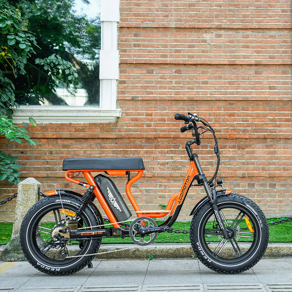 SOLETAN M-66X Moped-Style Electric Bike In Orange