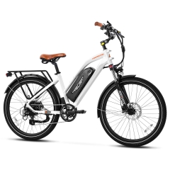 Addmotor Citypro E-43 Step-thru City Electric Bicycle Pear White Flank